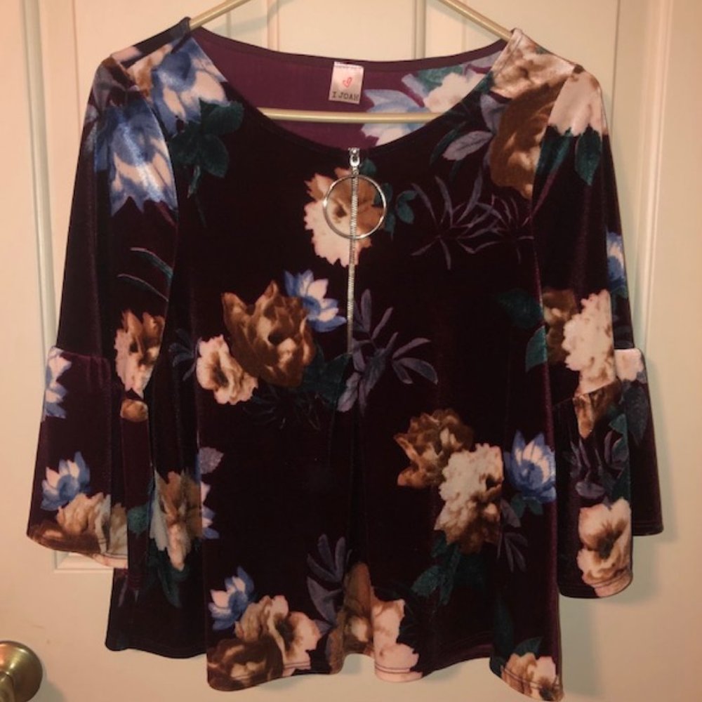 Velvet Floral Top